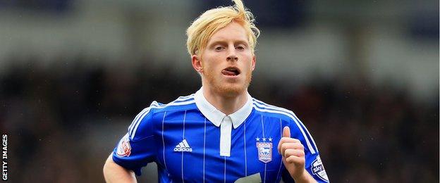 Ben Pringle in action for Ipswich Town