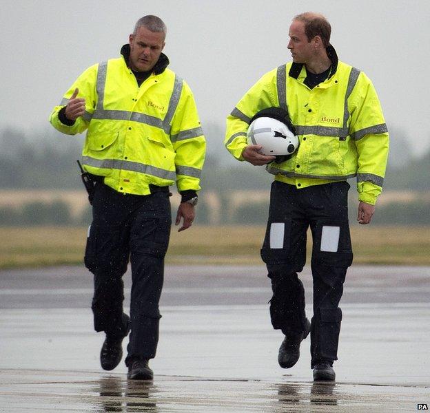 Capt Dave Kelly and Prince William