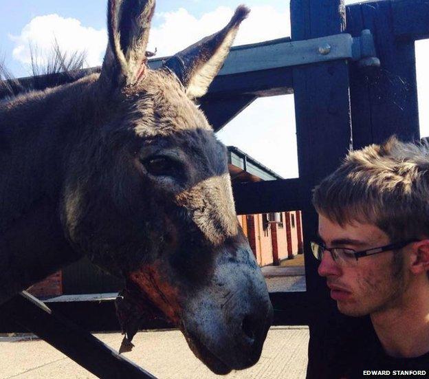 Noah the donkey and Edward Stanford