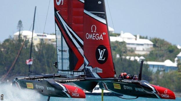 New Zealand compete at the 2017 America's Cup