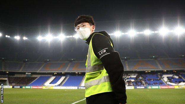 South Korea football stadium affected by coronavirus