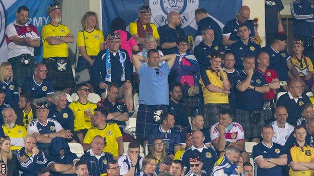 Scotland fans in San Marino