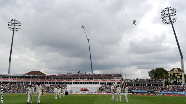 Edgbaston's floodlights