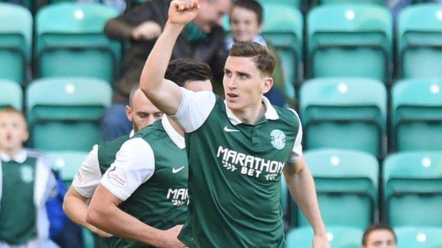 Hibs are five points behind Rangers in the Championship table