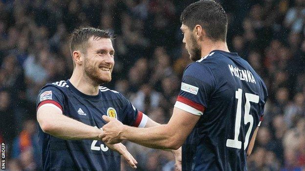 Defenders Anthony Ralston and Scott McKenna scored against Armenia at Hampden