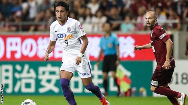 Kudo Masato playing for Sanfrecce Hiroshima