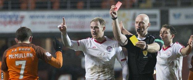 Paul McMullan is sent off