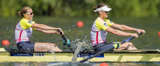 Helen Glover (left) and Heather Stanning