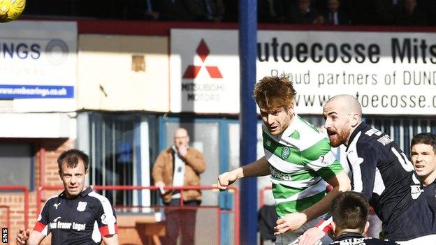 Celtic's Stuart Armstrong scores against Dundee