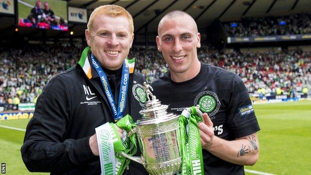 Neil Lennon and Scott Brown