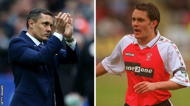 As well as managing Shrewsbury at Wembley, Paul Hurst was on the winning team against the Town there as a Rotherham United player in 1996