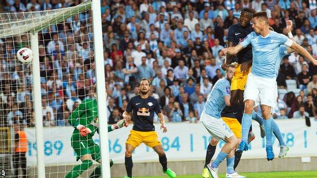 Markus Rosenberg scores for Malmo against Salzburg