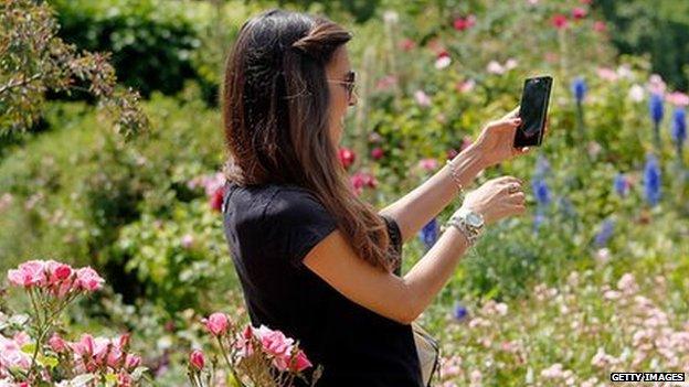 selfie in garden