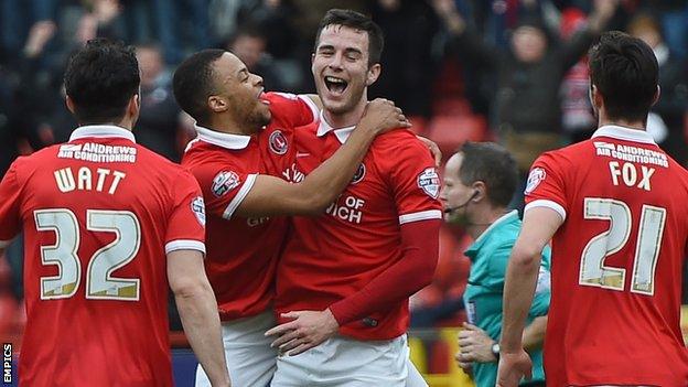 Harry Lennon celebrates his early goal