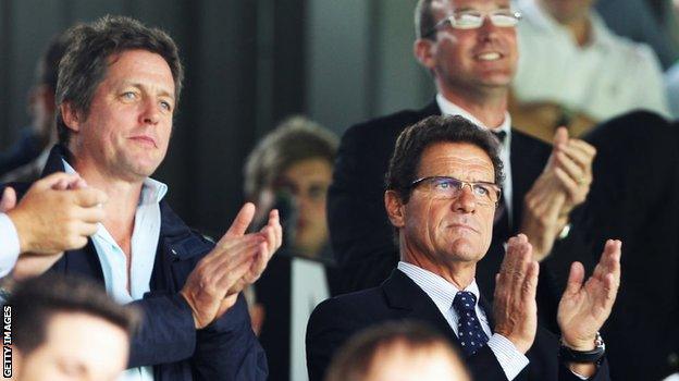 Hugh Grant and Fabio Capello