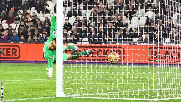 A goal is scored in the Premier League