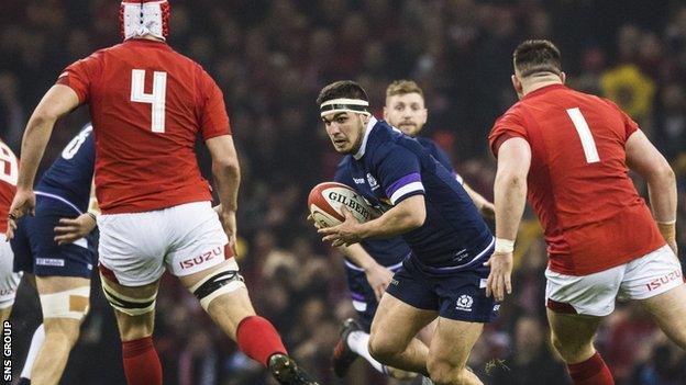 Scotland hooker Stuart McInally made his first Six Nations start in Cardiff