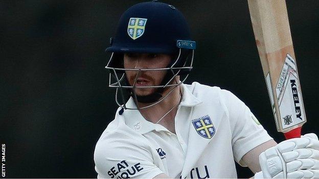 Michael Jones bats for Durham