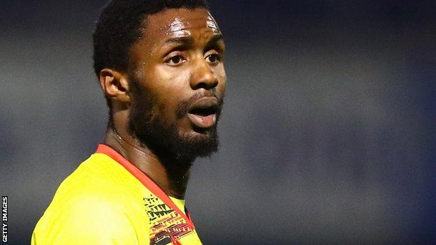 Emmanuel Osadebe in action for Walsall