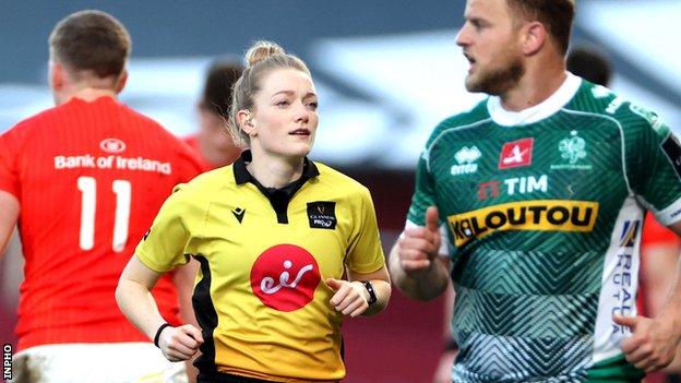 Hollie Davidson during Friday's match at Thomond Park