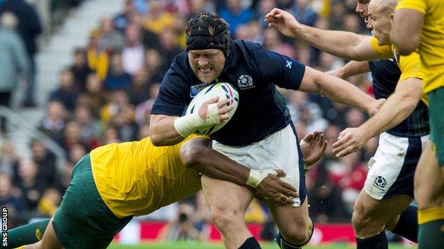 WP Nel in action against Australia