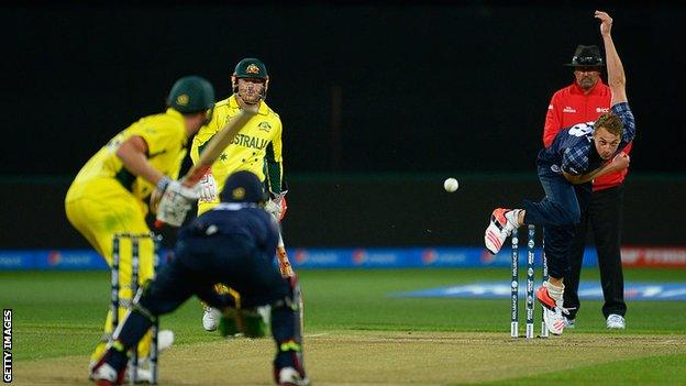 Scotland in action against Australia at the 2015 World Cup