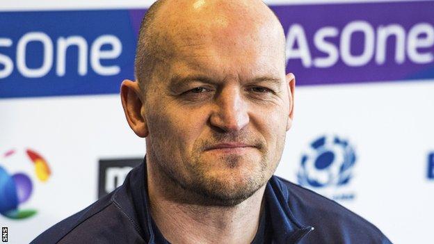 Scotland coach Gregor Townsend speaks to the media after confirming his team to face England