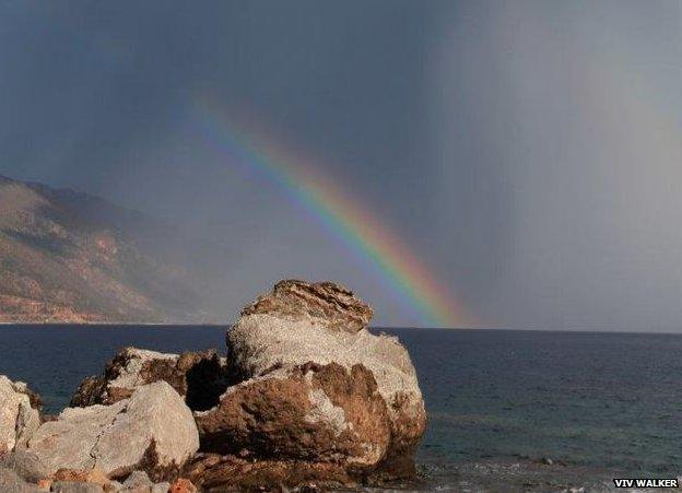 Rainbow in Crete, Greece