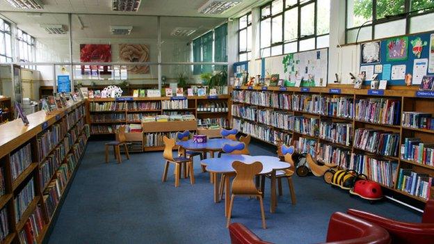 Interior of a public library