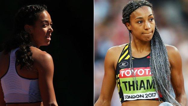 Katarina Johnson-Thompson and Nafi Thiam