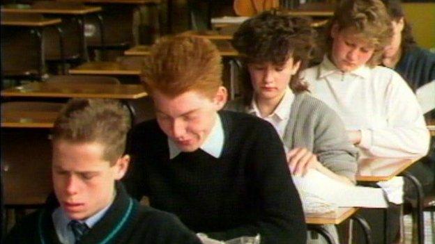 The first GCSE year in 1988