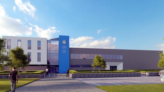 Artist impression of police station in Wrexham