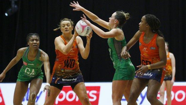 Wales international Nia Jones (with ball) left Celtic Dragons for Severn Stars in 2020