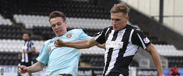 Gavin Reilly scores for St Mirren against Hearts U20