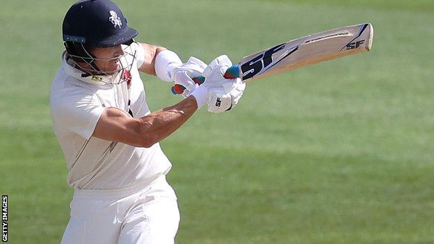 Joe Denly hit 11 fours in his unbeaten 70 against Middlesex, the county he played for from 2012 to 2014