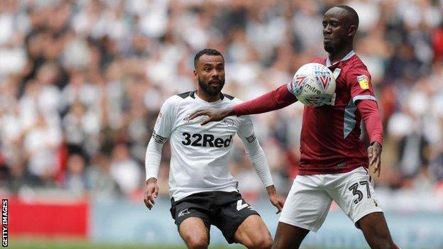 Albert Adomah in action in the Championship play-off final