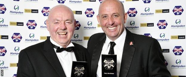 John Wark and Gary McAllister's achievements in the game were recognised as they were inducted into the Scottish Football Hall of Fame