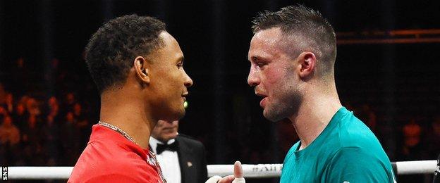 Josh Taylor with WBSS Final opponent Regis Prograis.