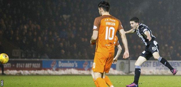 Lewis Morgan scores for St Mirren against Dundee United