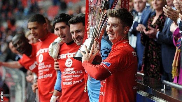 Luke Murphy was Crewe captain and scored the opening goal to help beat Southend at Wembley in the 2013 Football League Trophy final