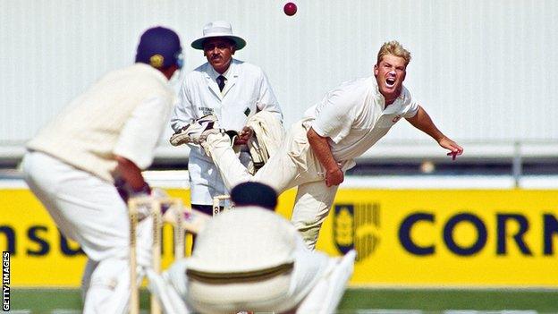 Shane Warne in action