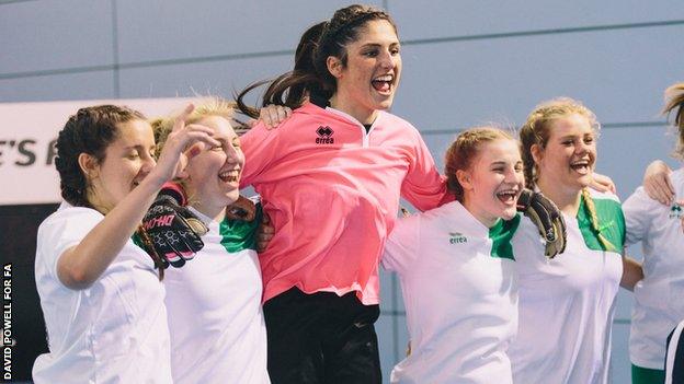 Poppy's Players were the first team to win a Female Futsal trophy at the FA People's Cup