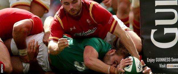 Iain Henderson put in an impressive performance and scored Ireland's try