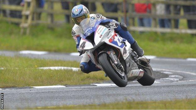 Guy Martin on his way to setting the quickest time on Wednesday