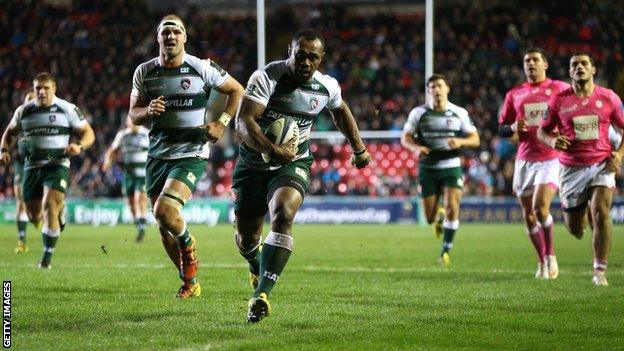 Vereniki Goneva scores Leicester's first try