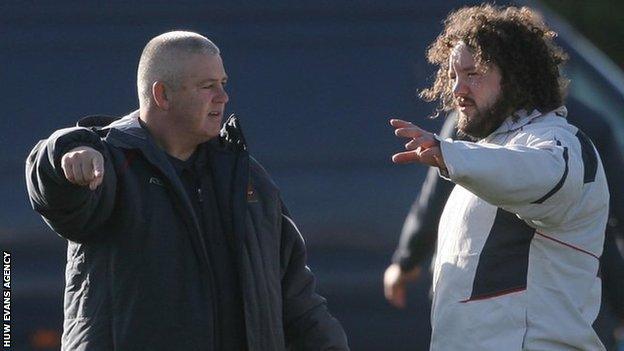 Warren Gatland and Adam Jones