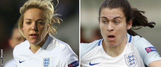 Gemma Davison (left) & Karen Carney