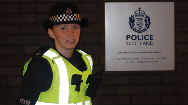 Kylie Cockburn in Police Scotland uniform