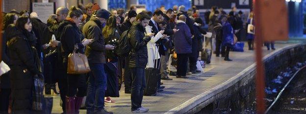 crowded platform