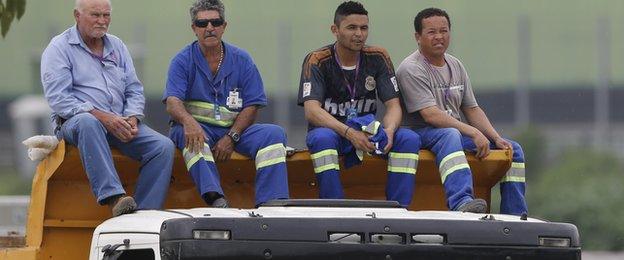 These men took a break from their work to enjoy second practice